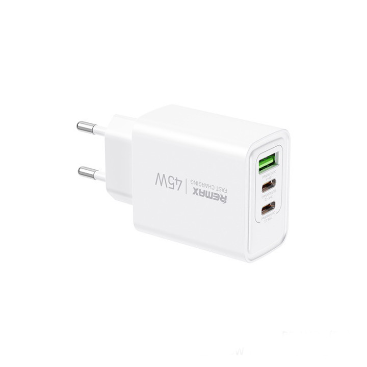 شارژر دیواری 45 وات ریمکس مدل S24 3Port 