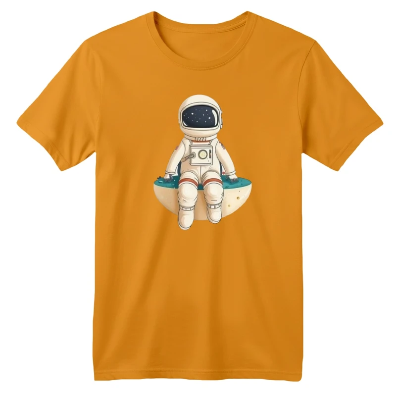 تی‌شرت آستین کوتاه لانگ بچگانه مدل فضانورد کد 002