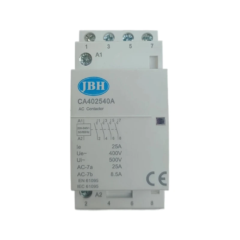 کنتاکتور سه فاز اتوماتیک جی بی اچ مدل چهار پل 25 آمپر کد JBH/CA402540A/4P/25A
