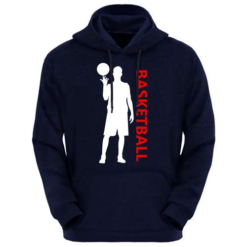 هودی مردانه مدل بسکتبال کد D01 رنگ سرمه ای