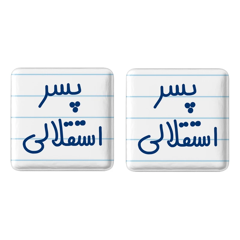 مگنت خندالو مدل پسر استقلالی کد 6543 مجموعه 2 عددی