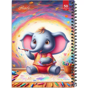 دفتر نقاشی 50 برگ انتشارات بله طرح فیل در حال طراحی کد A4-L199