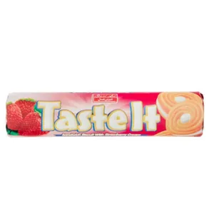 بیسکویت کرم دار تیست ایت با طعم توت فرنگی شیرین عسل - 120 گرم بسته 12 عددی