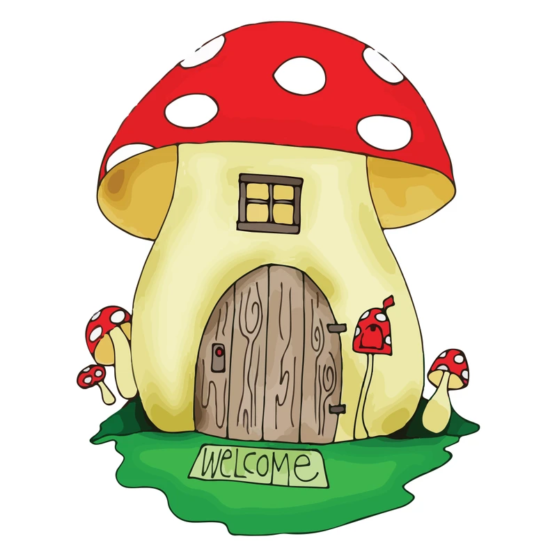 برچسب لپ تاپ طرح خونه قارچی کد 652