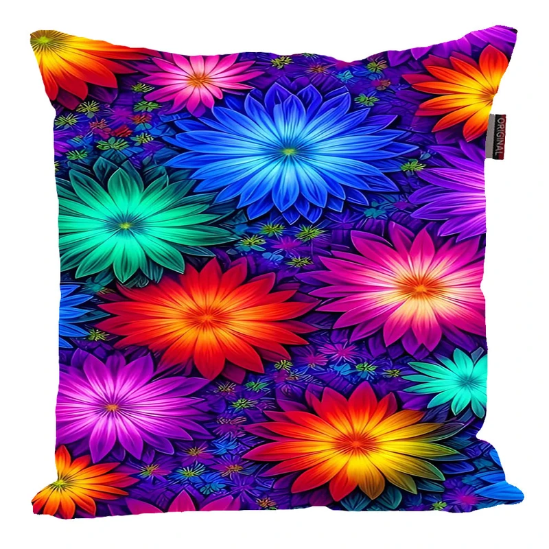 کوسن پاد آفرین مدل فانتزی طرح گل رنگی کد P961