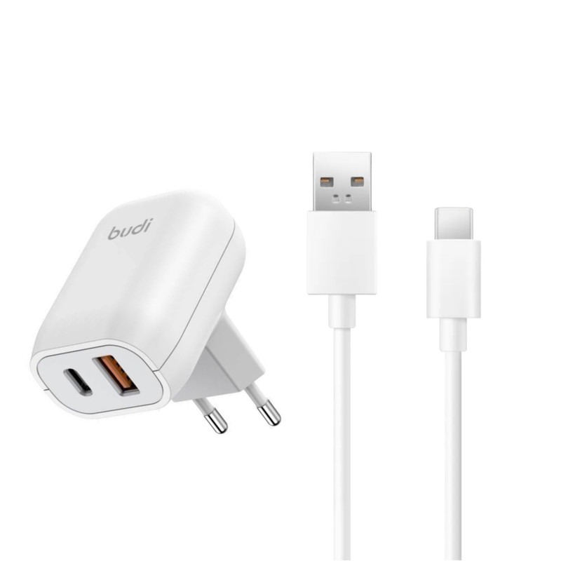 آداپتور شارژر 20 وات بودی مدل AC339VEW به همراه کابل تبدیل USB-C