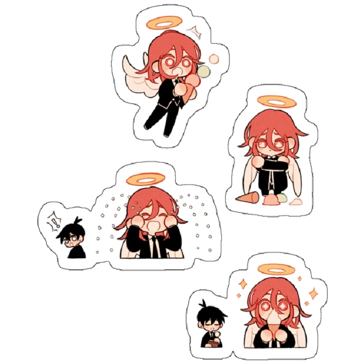 استیکر لپ تاپ مدل angel ice cream adventure  بسته 4 عددی