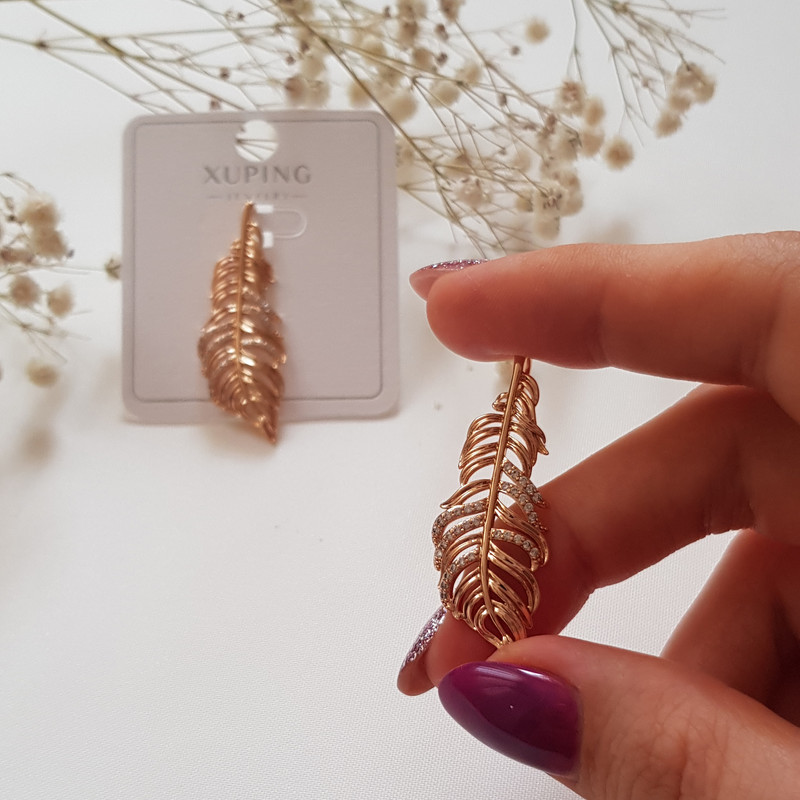 آویز گردنبند زنانه ژوپینگ مدل پر نگینی 216