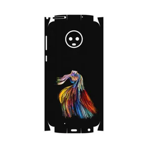 MAHOOT Rainbow Hair Digital Art-FullSkin Cover Sticker for Motorola Moto G6