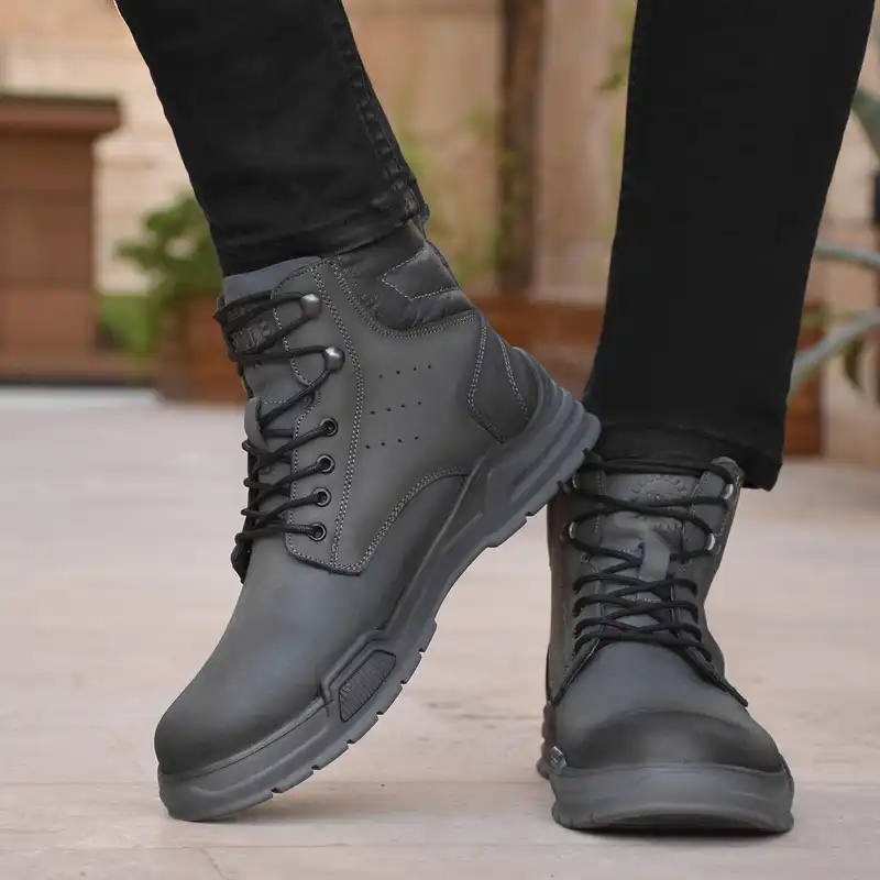 نیم بوت مردانه مدل بلنزا کد G.R.Y.1.2.2.2