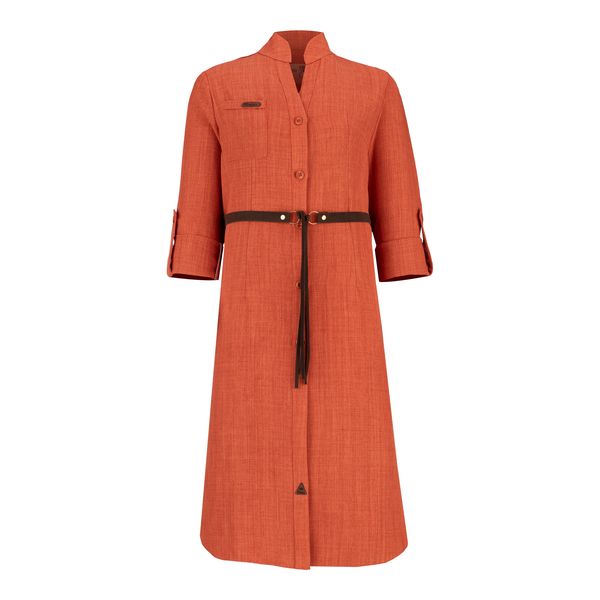 مانتو زنانه السانا مدل محنا کد 207817 رنگ آجری