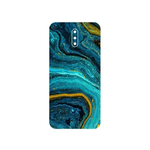 MAHOOT Turquoise marblewith golden streaks Cover Sticker for Nokia 2.3