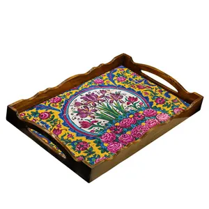 سینی طرح کاشی گل