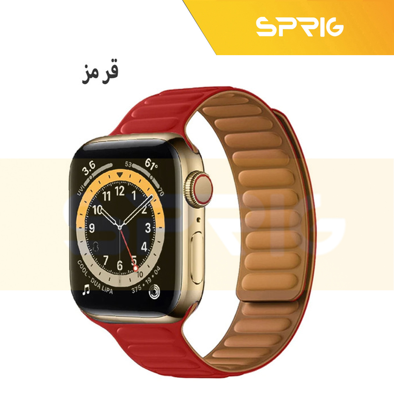 بند اسپریگ مدل Magnetic Loop مناسب برای اپل واچ سری Se/Ultra/1/2/3/4/5/6/7/8/9 سایز 42/44/45/49 میلی متری