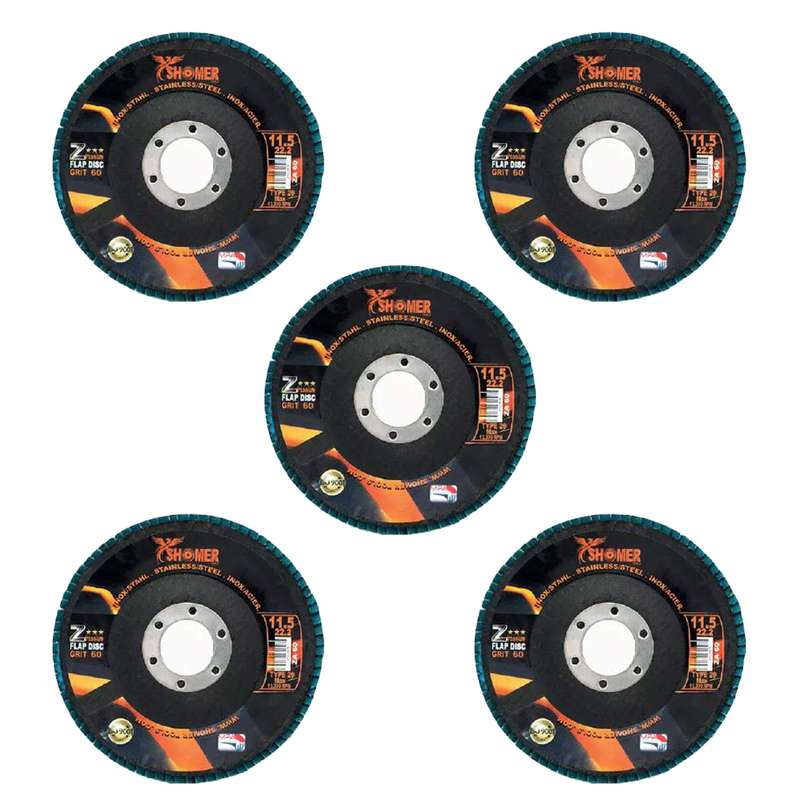 سنباده فلاپ دیسک شومر مدل P40 کد 11.5 بسته 5 عددی