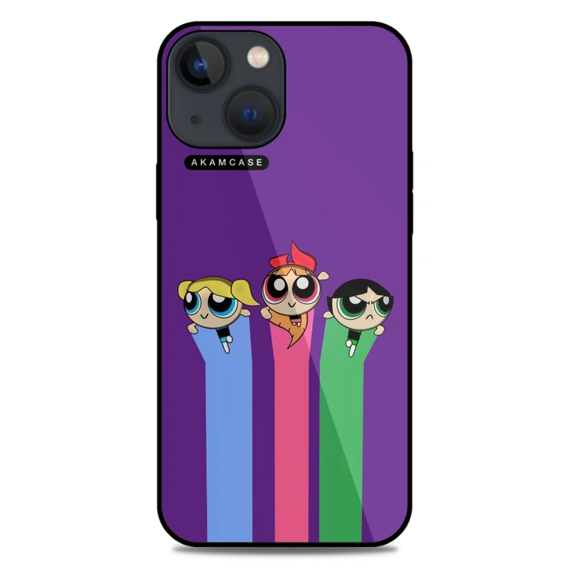 کاور آکام مدل AMCWA13M-POWERPUFF GIRLS13 مناسب برای گوشی موبایل اپل iPhone 13 Mini