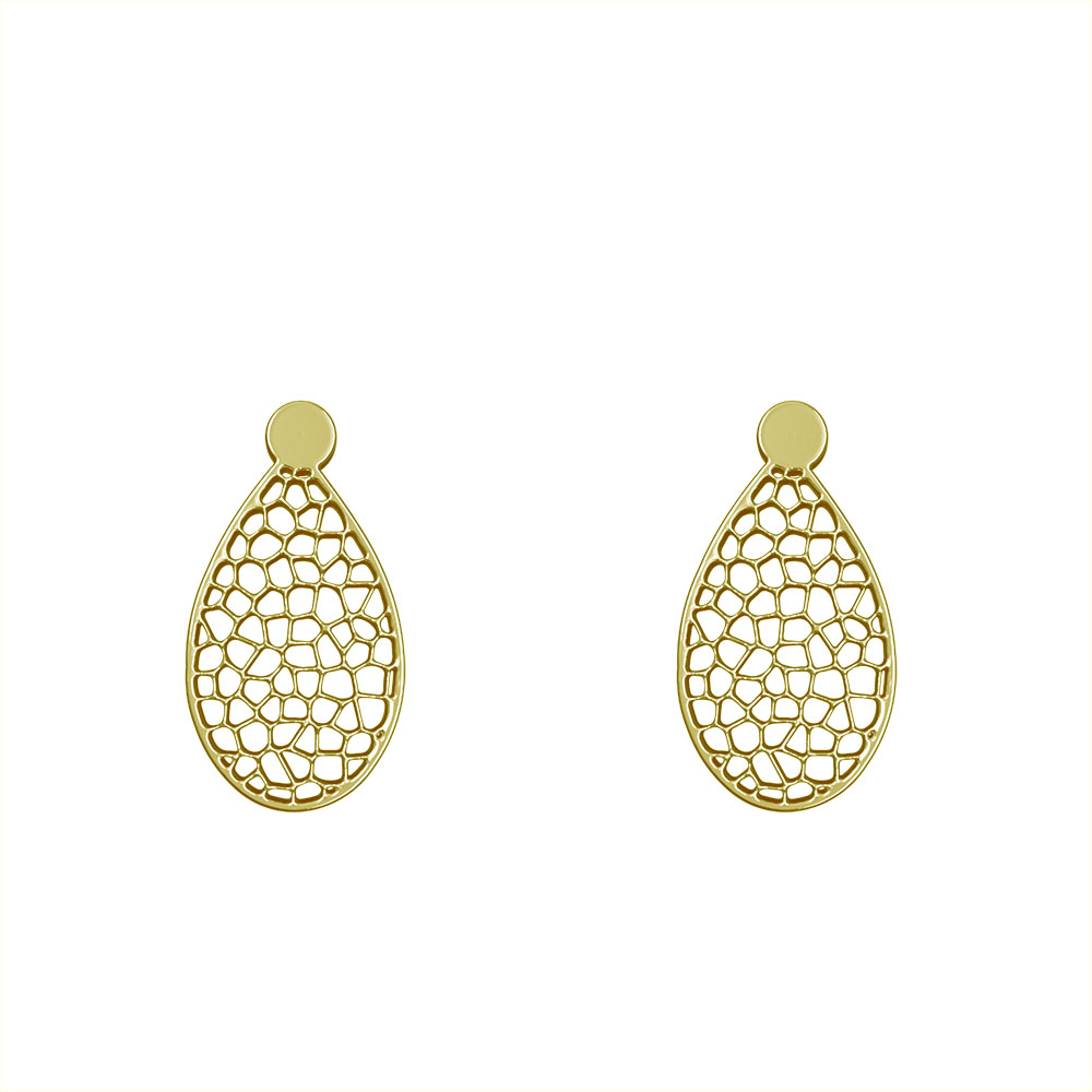 گوشواره طلا 18 عیار زنانه مدوپد مدل اشک کد GA1-10273