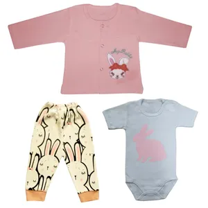 ست 3 تکه لباس دخترانه مدل Rabbit