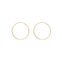 گوشواره حلقه&zwnj;ای طلا 18 عیار زنانه گالری شیدا مجد مدل رینگ متوسط