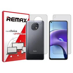 Remax HyGEL model transparent screen protector suitable for Xiaomi Redmi Note 9T mobile phone along with the back protector