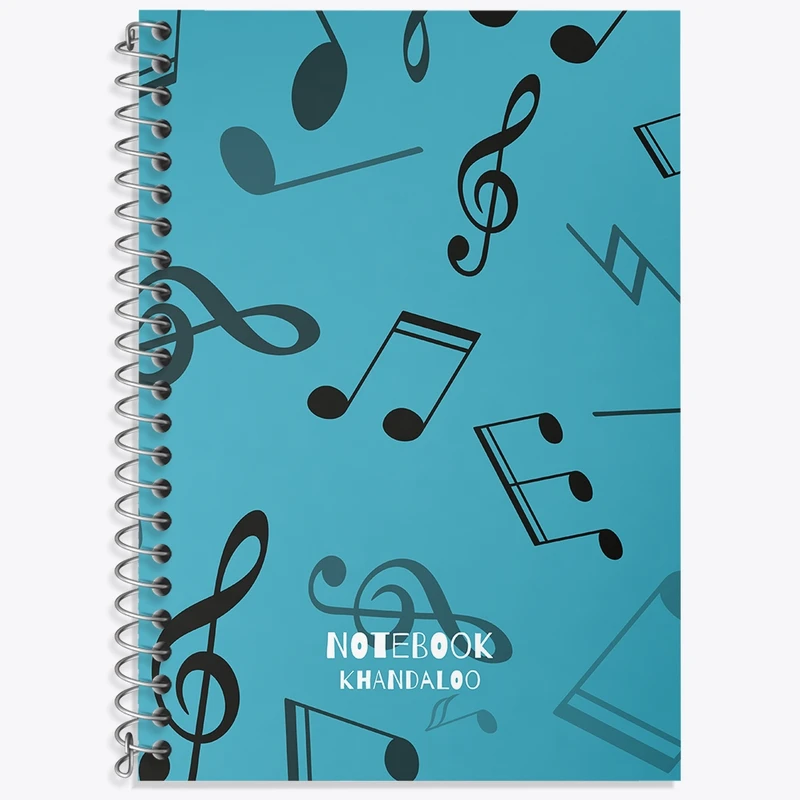 دفتر زبان 50 برگ خندالو مدل دو خط طرح نت موسیقی کد N836