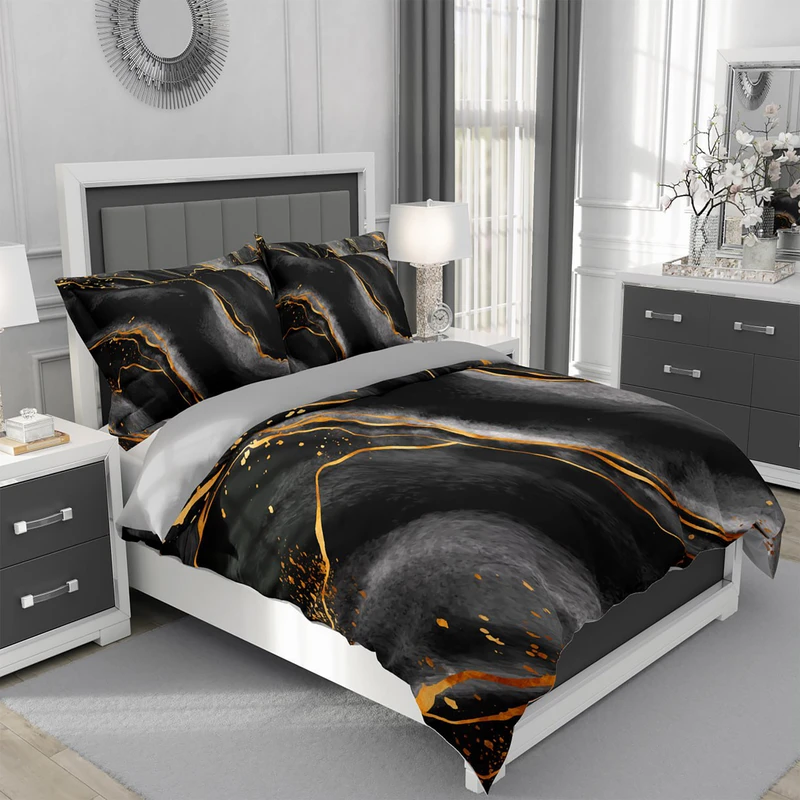 سرویس روتختی طرح ماربل مدل 4353 یک نفره 5 تکه