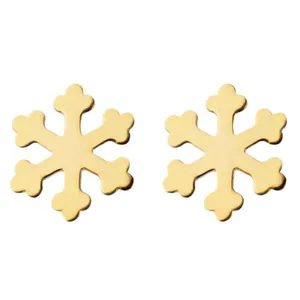 گوشواره طلا 18 عیار گالری آمانژ طرح برف کد 1265D9195