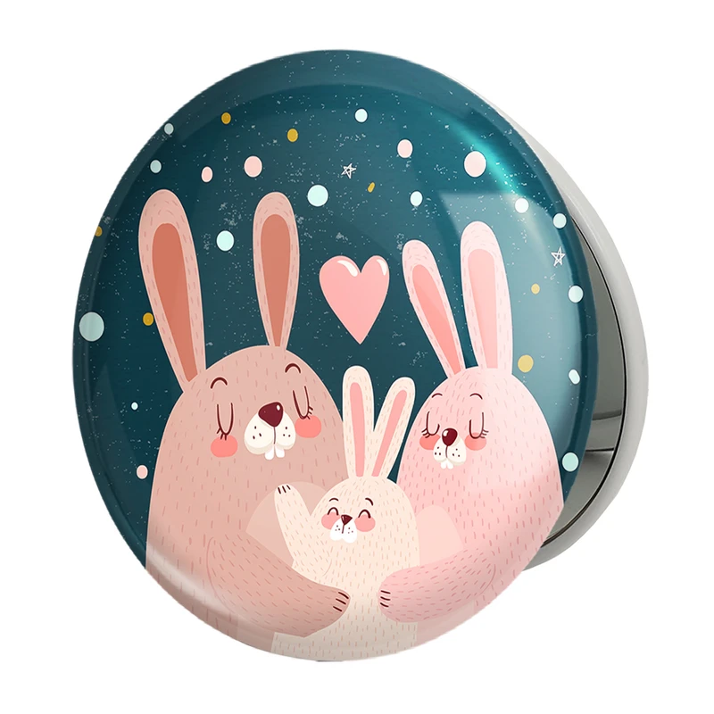 آینه جیبی خندالو طرح خرگوش مدل تاشو کد 26219 