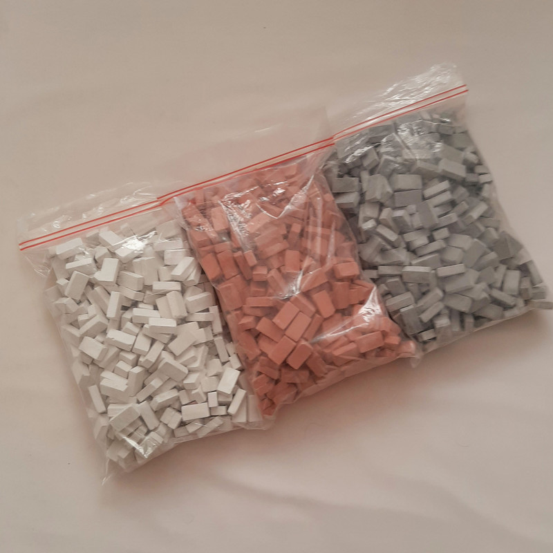 ساختنی مدل آجر مینیاتوری کد p/1050 بسته 1050 عددی