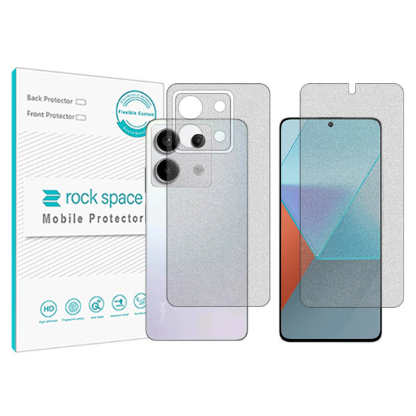 محافظ صفحه نمایش مات راک اسپیس مدل HyMTT مناسب برای گوشی موبایل شیائومی  Redmi Note 13 Pro  به همراه محافظ پشت
