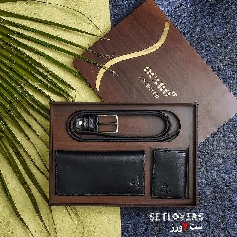 ست هدیه مردانه مدل چرم اصل S1014