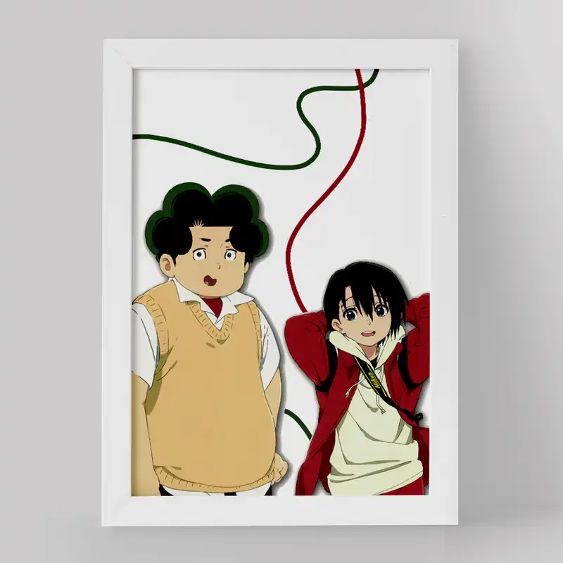 تابلو خندالو مدل یوزورو نیشیمیا و توموهیرو انیمه سایلنت ویس کد 15797