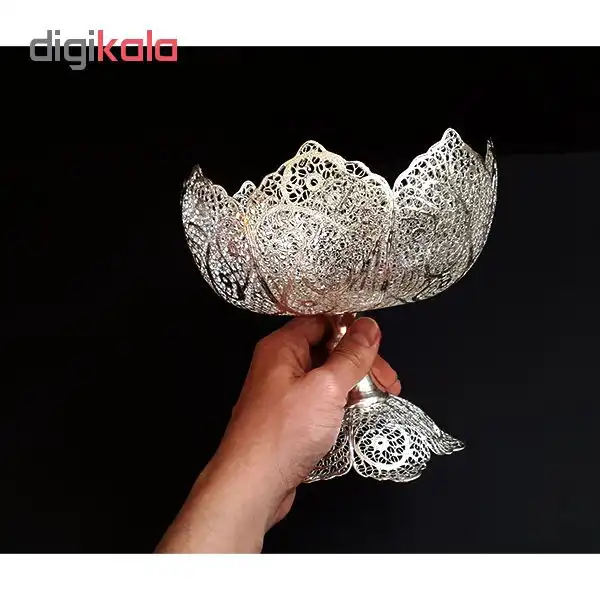 کاسه آجیل خوری ملیله کاری مدل هشت پر کد 13