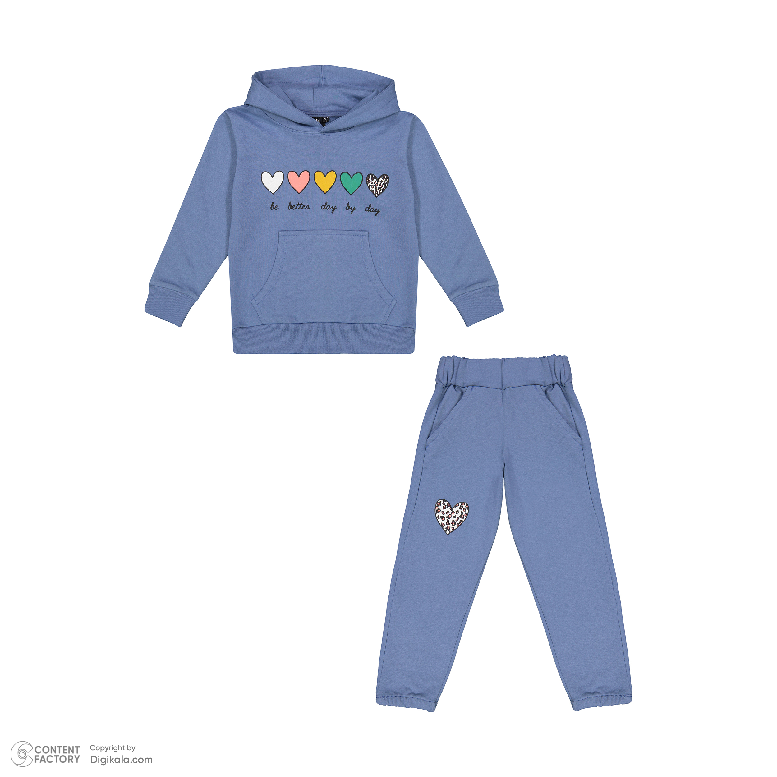 ست هودی و شلوار دخترانه مادر مدل الینا-74 رنگ فیلی