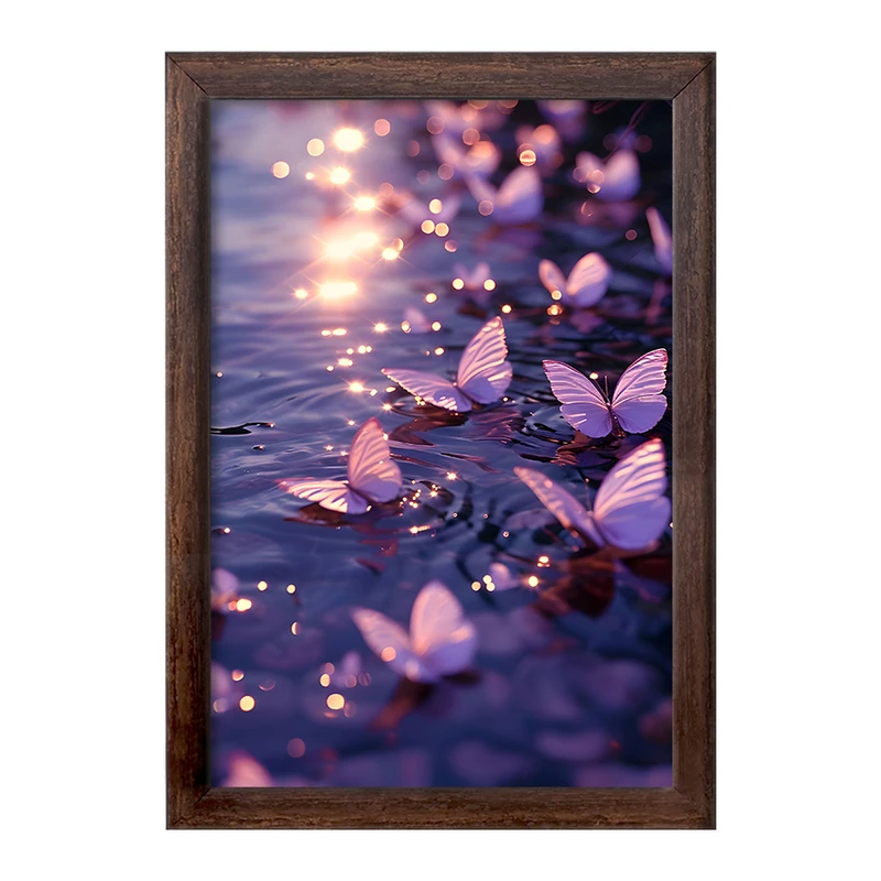 تابلو خندالو طرح پروانه بنفش کد F5254