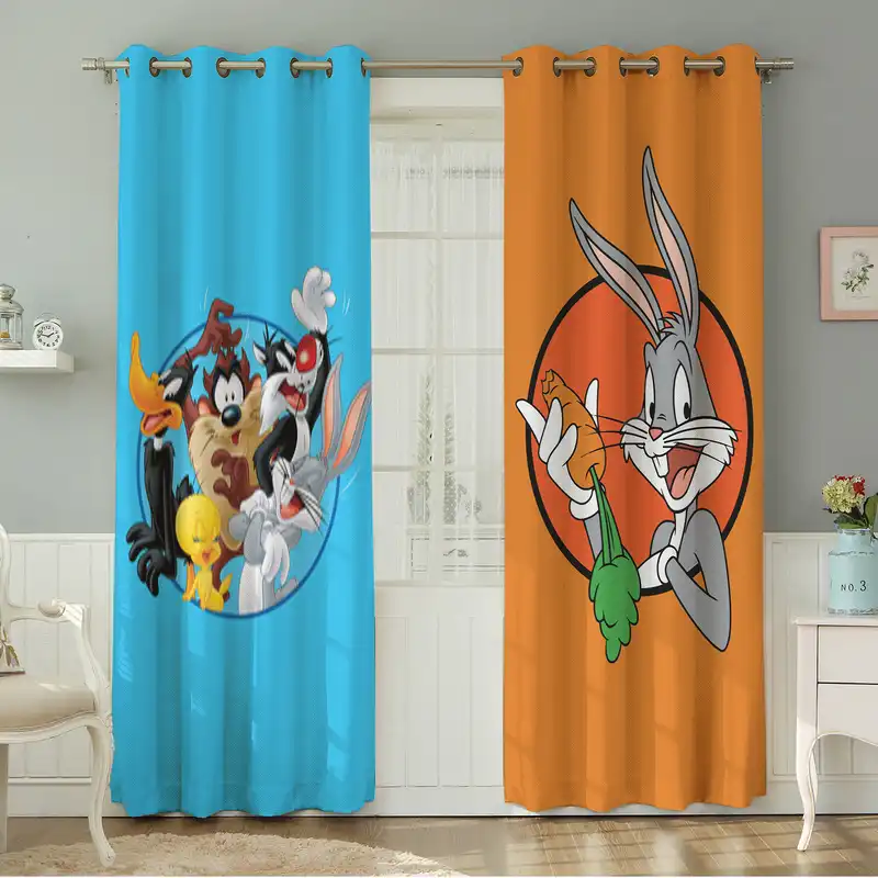 پرده نیروانا طرح کودک مدل مخمل کد 4843 سایز 140×280 سانتی متر