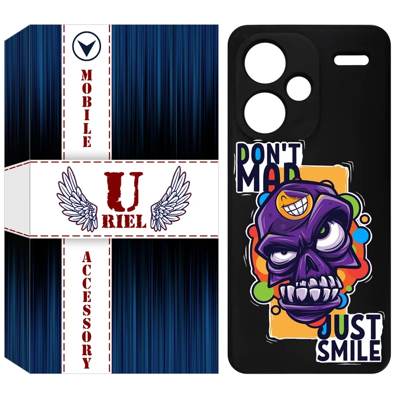 کاور یوریل قاب مدل KSH کد 33 طرح Smile مناسب برای گوشی موبایل شیائومی Redmi Note 13 Pro Plus