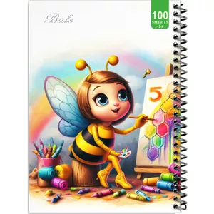 دفتر نقاشی 100 برگ بله طرح فانتزی زنبور هنرمند کد A4-N159
