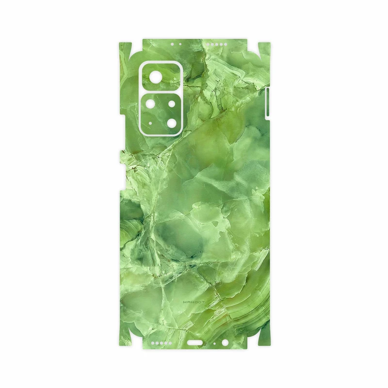 برچسب پوششی ماهوت مدل Green-Crystal-Marble-FullSkin مناسب برای گوشی موبایل شیائومی Poco M4 Pro 5G