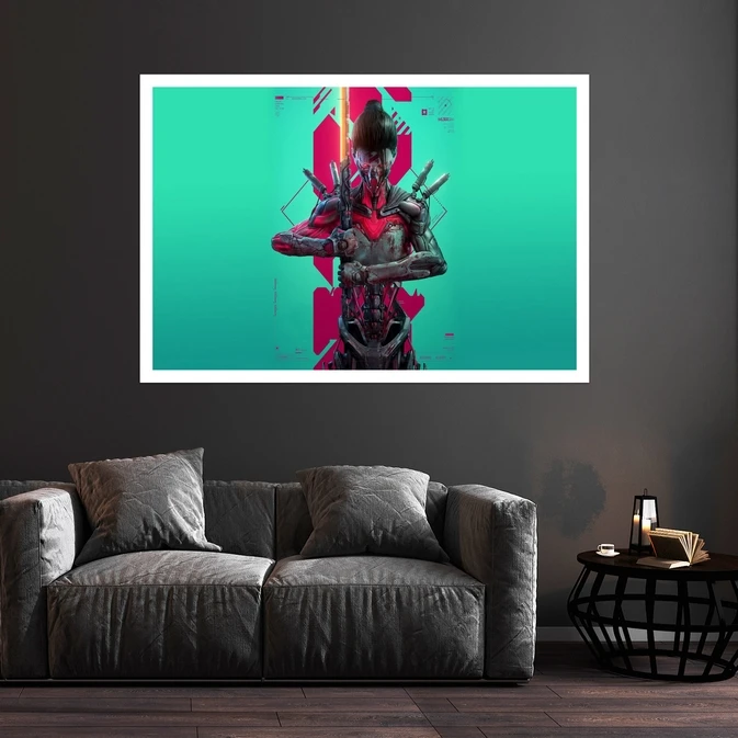 تابلو بکلیت طرح بازی Ghostrunner مدل قاب شاسی W-s8793