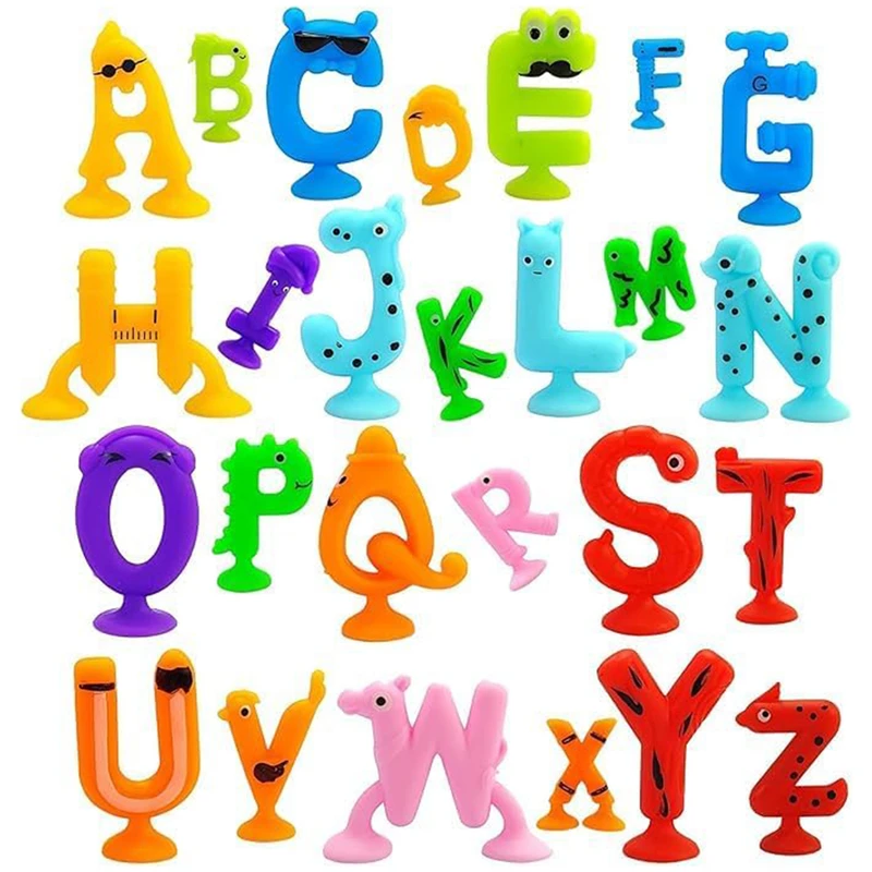 بازی آموزشی سمید مدل مولکول های چسبنده طرح حروف انگلیسی بسته 26 عددی