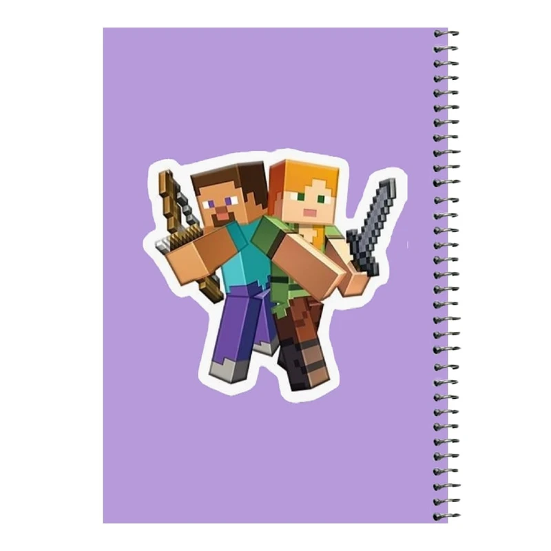 دفتر مشق 80 برگ اس جی مدل ماینکرفت کد۱۲   