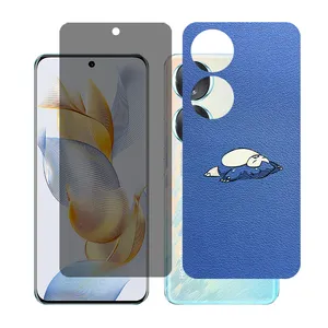 Glass together model privacy screen protector suitable for Honor 70 mobile phone with back cover sticker