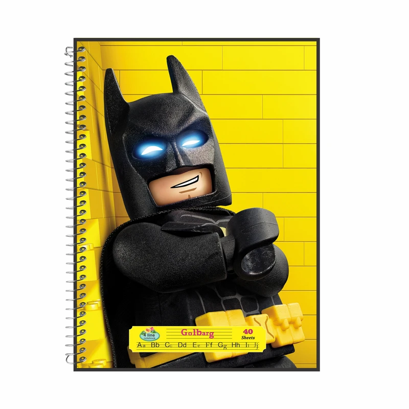 دفتر زبان 40 برگ گلبرگ طرح بتمن کد 4513