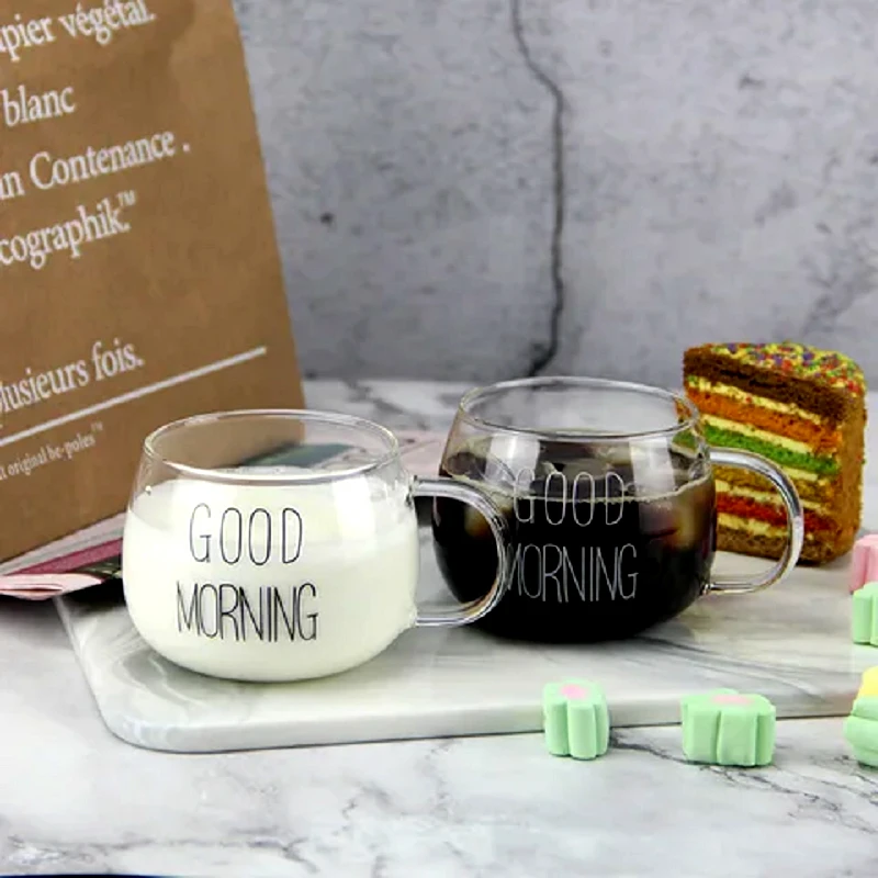 عکس شماره 21 : لیوان مدل good morning به همراه زیر لیوانی