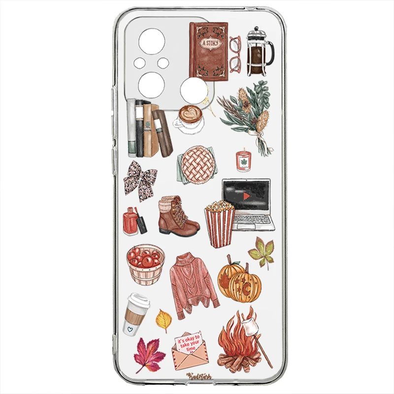 کاور مدل استیکر پائیزی مناسب برای گوشی موبایل شیائومی Redmi 12C