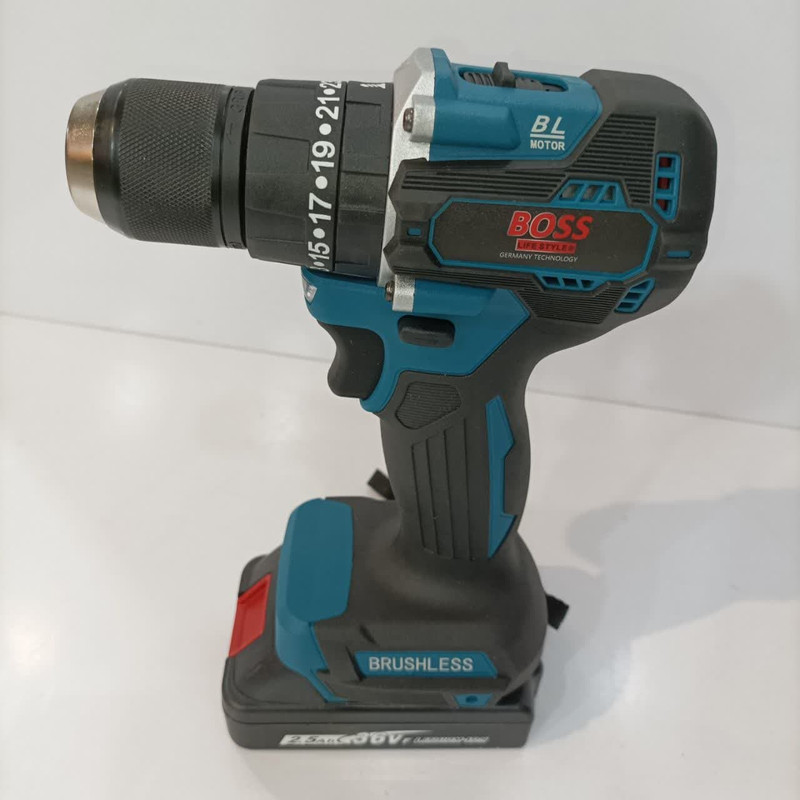 دریل شارژی باس مدل 36V-Brushless مجموعه 26 عددی