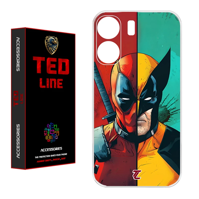 کاور تد لاین طرح ددپول و ولورین کد 1134 مناسب برای گوشی موبایل شیائومی Redmi 13C / Poco C65