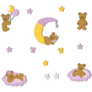 استیکر چوبی کودک ژیوار مدل خرس کد 1260