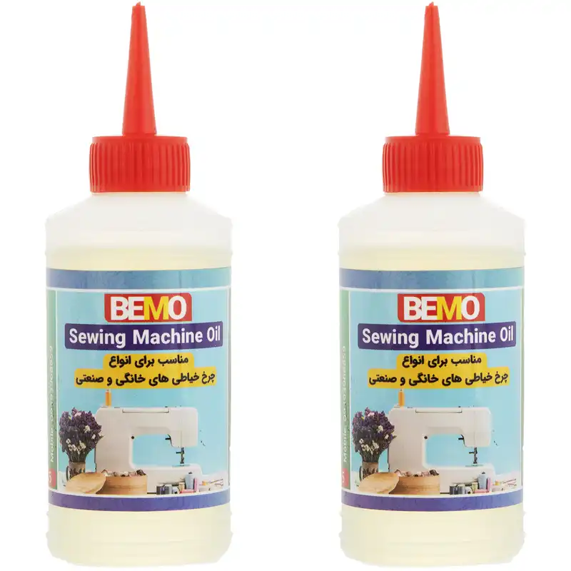 روغن چرخ خیاطی بمو مدل 3200 حجم 80 میلی لیتر بسته 2 عددی